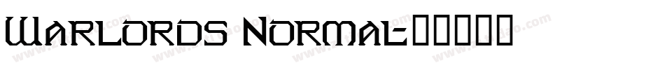 Warlords Normal字体转换